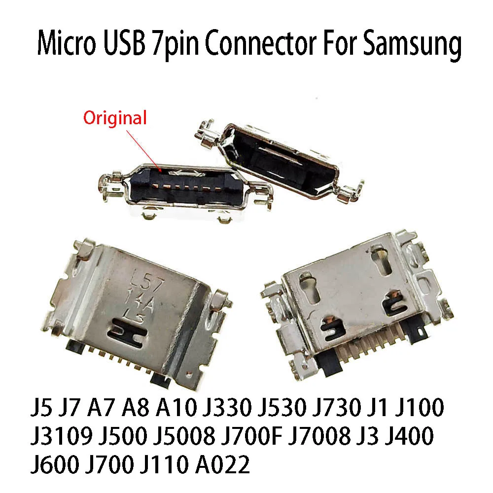 2-10pcs Micro USB 7pin Charging port Connector Mobile For Samsung J5 J7 A7 A8 A10 J330 J530 J730 J1 J100 J500 J5008 J700F J7008