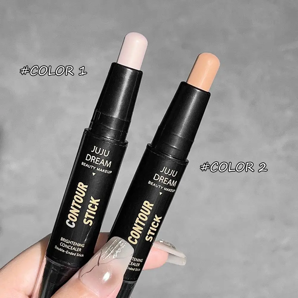 2 in 1 Double Head Highlighter Face Contouring Bronzers Stick Concealer Concealer Make 3D Contour Pen Corrector Highlighter J6F8