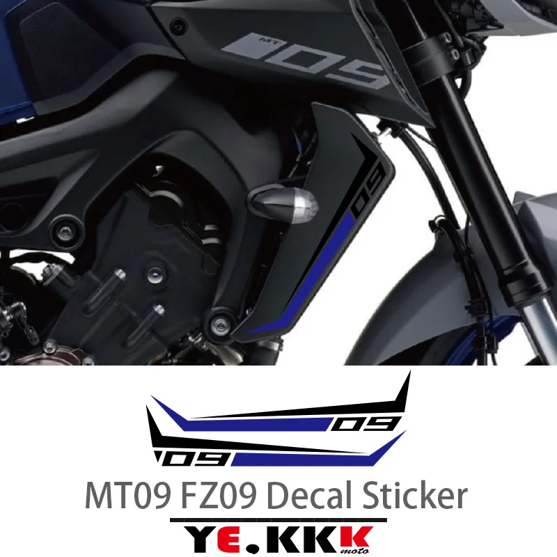 

For YAMAHA MT09 MT-09 Fairing Sticker Decals Hollow Reflective Radiator Rad Guard Decal Sticker Multiple Colours Available