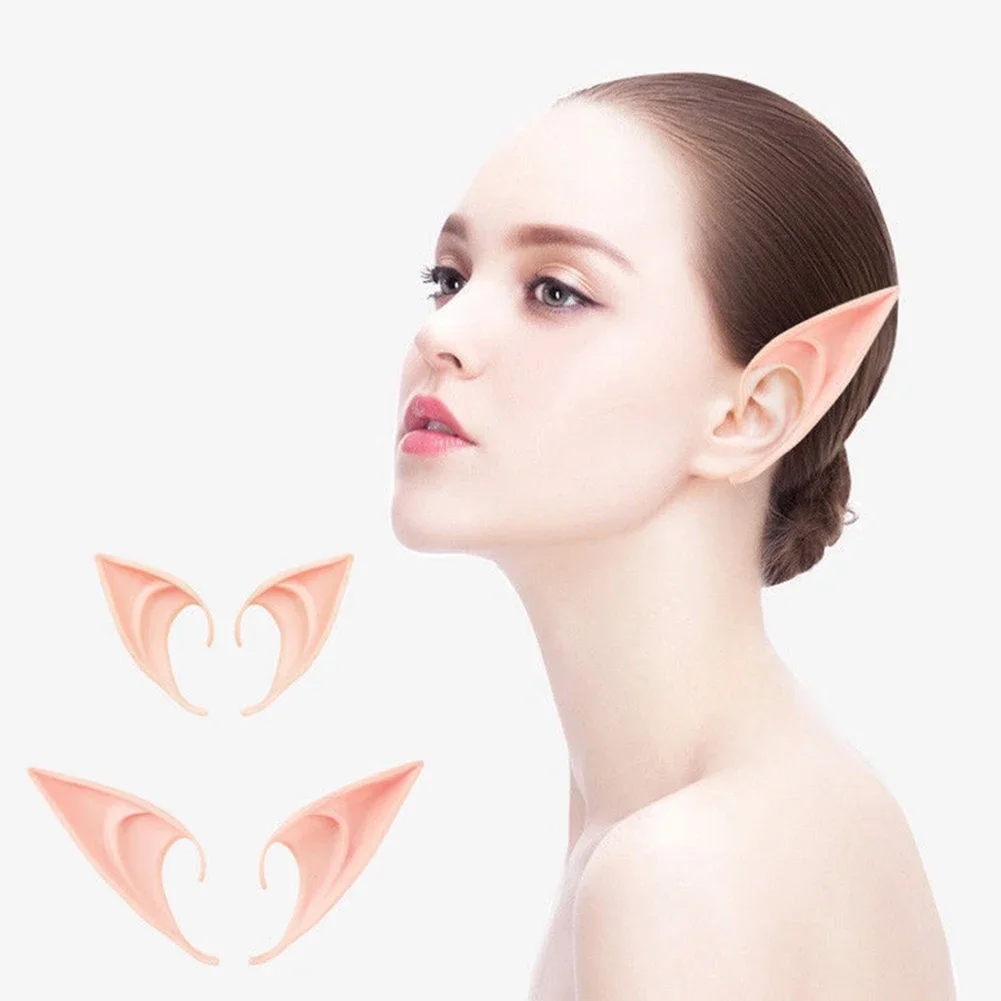 1-10Pairs Halloween Elf Ears,Latex Ears for Angel,Halloween Cosplay Decoration,Masquerade Costume,Fairy Photo Props for Girl image 4