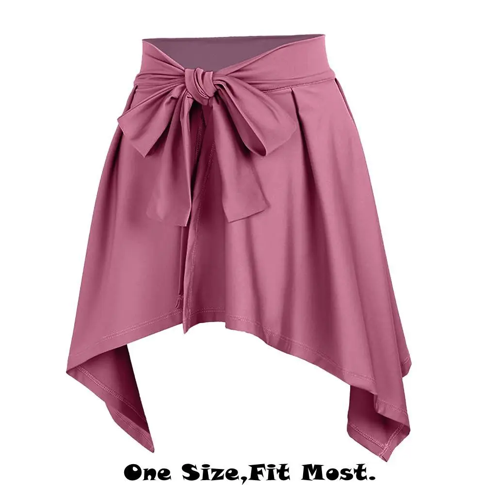 Anti-Peek Yoga Kurzer Rock Einfarbig Atmungsaktiver Hüftversteckrock Multifunktionaler, schnell trocknender Tanz-Po-bedeckender Rock Fitness