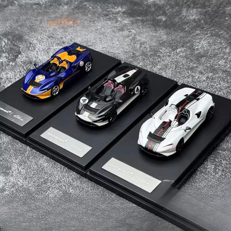 

LCD 1:64 McLaren ELVA модель автомобиля черного цвета из углеродного сплава