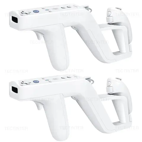 Support Shooting Games Zapper Gun for Nintendo Wii Motion Plus Remote Controller Nunchuck Zapper Gun Holder for Wii Accessories