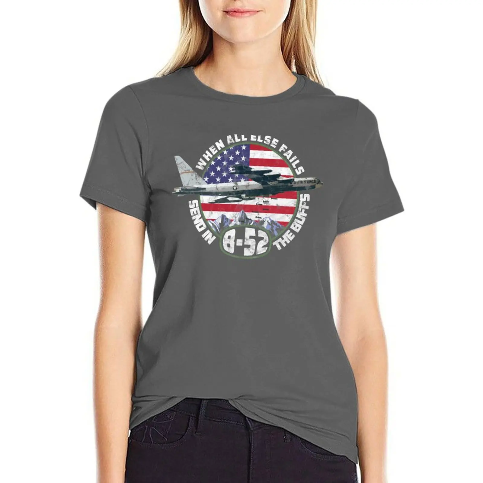 

Send in the Buffs B-52 Stratofortress Bomber Design T-shirt vintage clothes summer top t-shirt dress for Women sexy