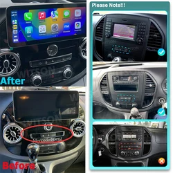 WITSON For Mercedes Vito 3 W447 Mixto 114 2018 2020 Manually Set Compatible With 99% Of Android Screens Emergency Light Button