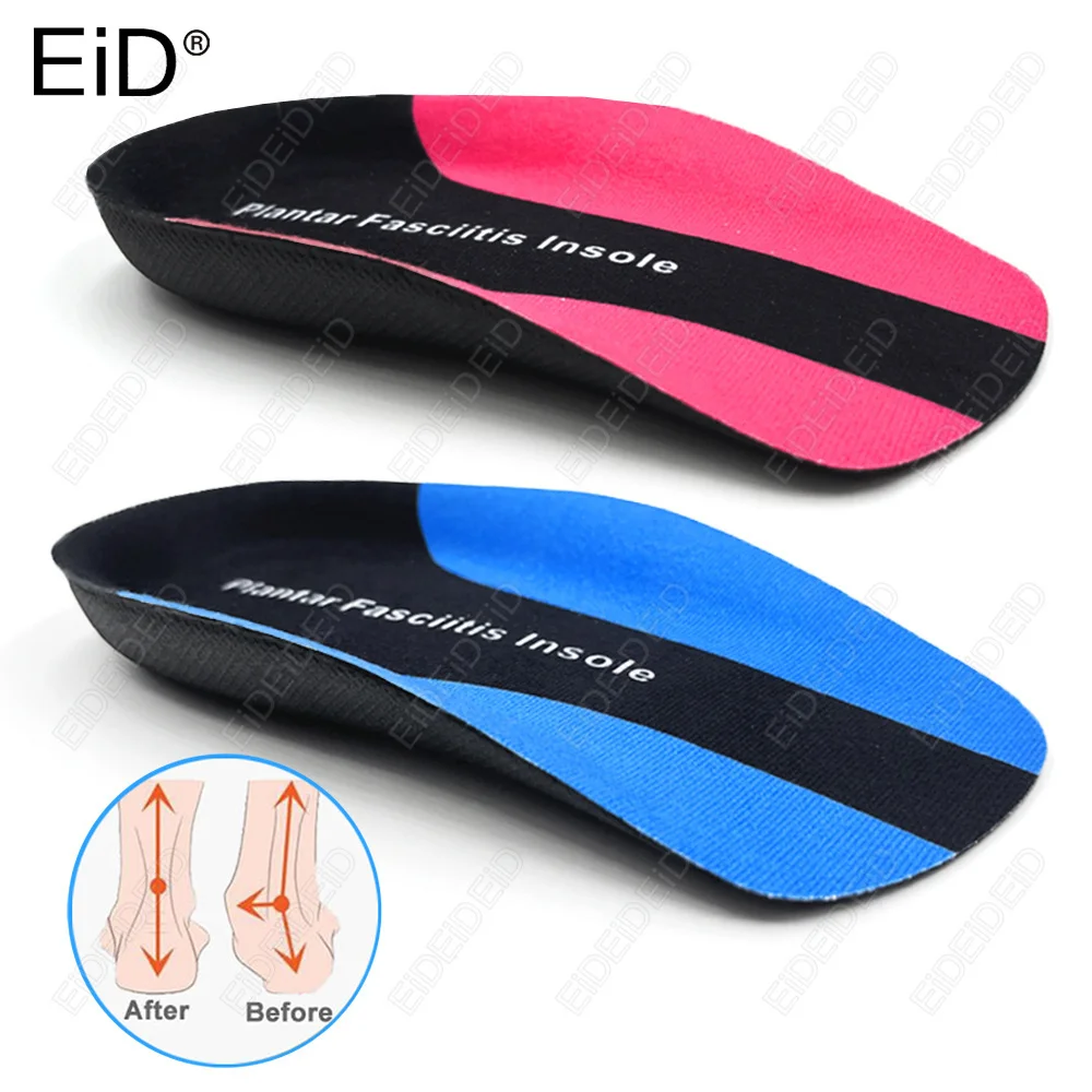 

Ортопедические стельки EID 1/2 пары, 3/4, с поддержкой свода стопы, при плантарном фасциите, гиперпронации, пяточной шпоре, боли в стопах, для женщин и мужчин, унисекс