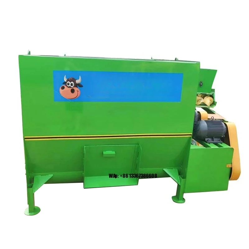 

Fully automatic cattle and sheep feed mixer Fully mixed ration feed mixer Farm feed crushing mixer