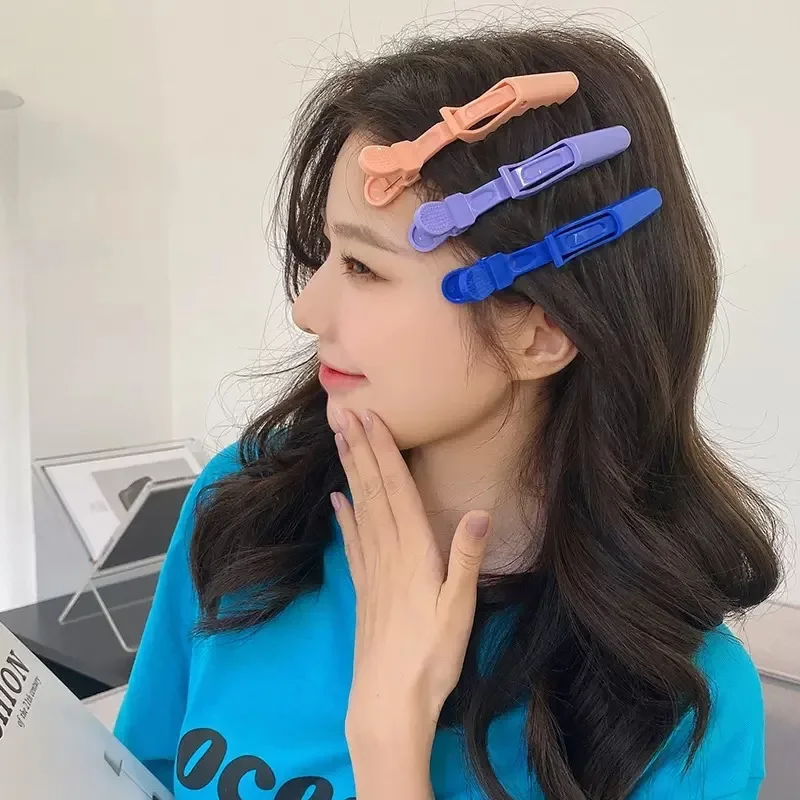 6 قطعة تصفيف الشعر التمساح كليب صالون بيرم صبغة شعر البلاستيك دبوس الشعر شعر مستعار كليب حلاقة التقسيم تصفيف كليب الإمدادات