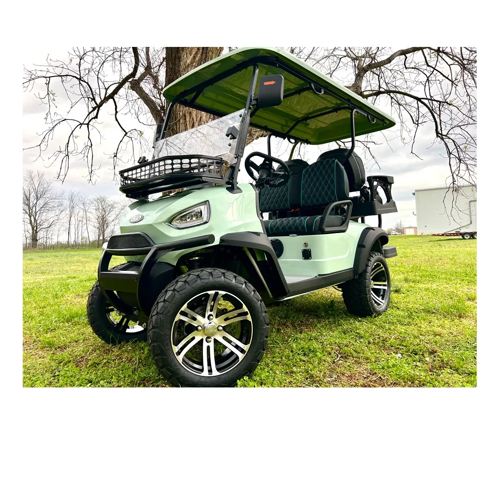 New Designed Factory Price 60V 72V Lithium Battery Customized Electric 6 Seater Off-road Solar Panels Golf Cart