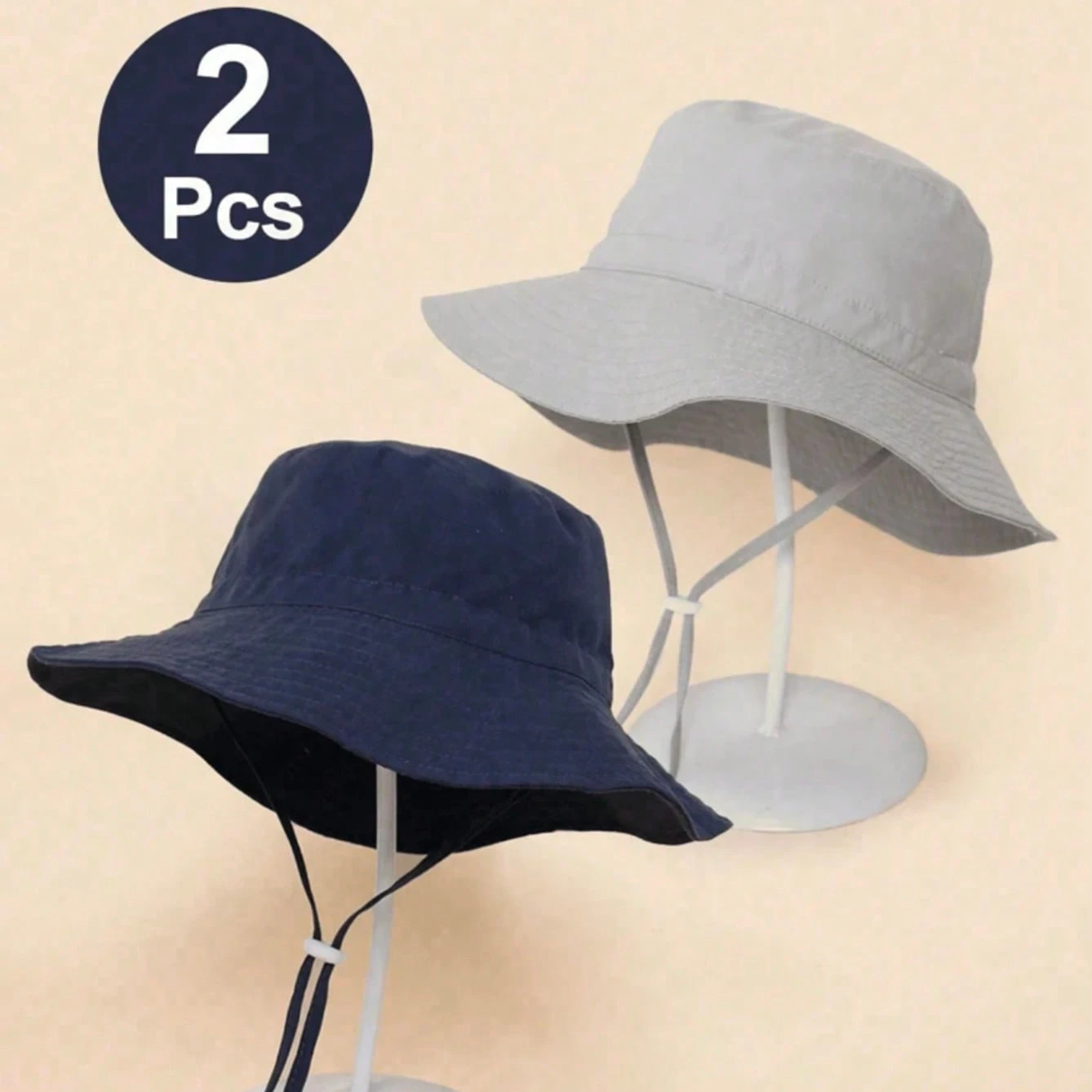 

Solid color children's fisherman hat with large brim, fashionable and versatile beach hat, cute baby sun hat