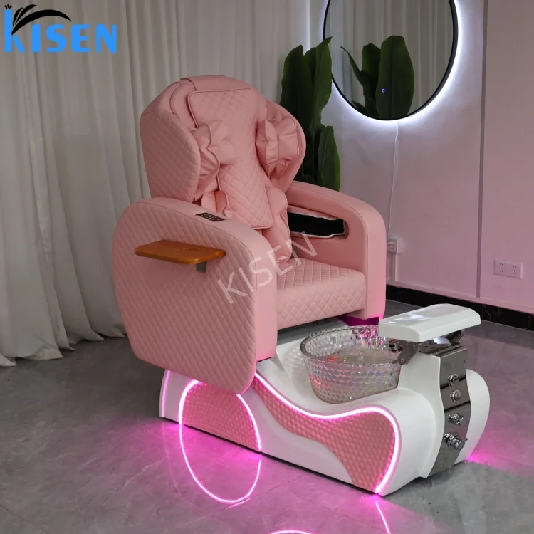 CE Factory Direct Nail Salon Equipment  Modern Pedicure Chair with Adjustable Seat Backrest Human Touch Massage Function