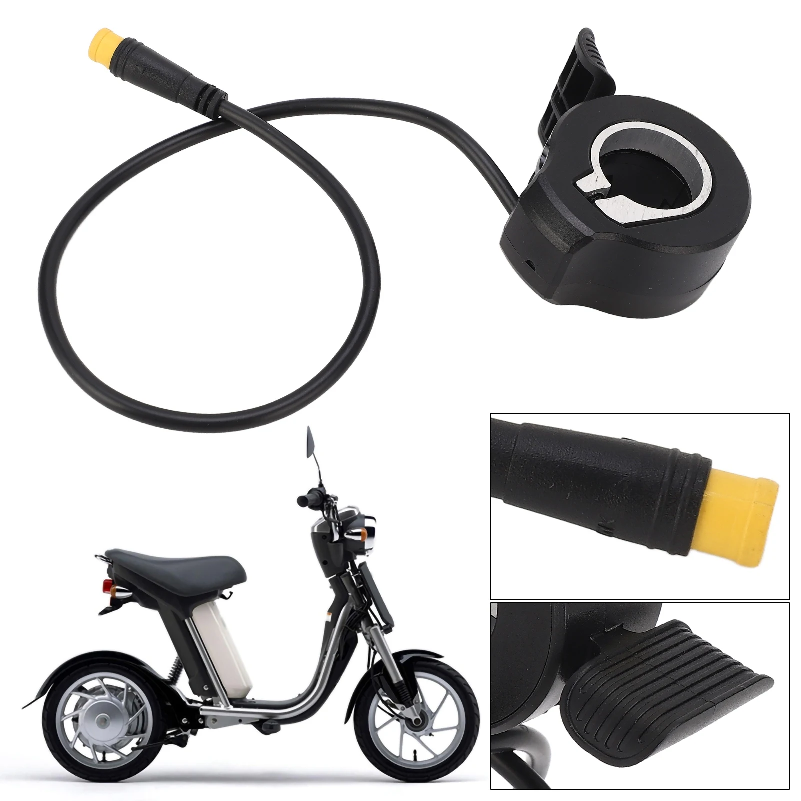 New 130X Thumb Throttle Speed Control Accessories Waterproof Connector for Electric Scooters E‑Bike Right/Left Thumb Throttle