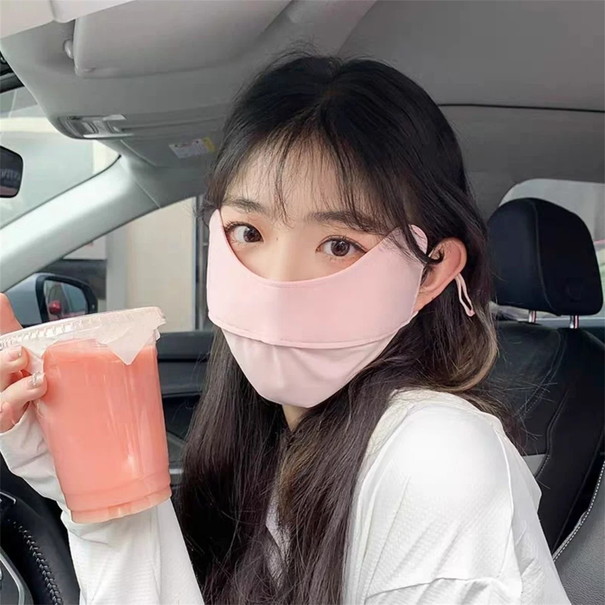 الرجال والنساء ظلة بارد الحرير الجليد الأزياء قناع الإناث المضادة للأشعة فوق البنفسجية تنفس حماية العين ركن قناع واقي من الشمس fo #4