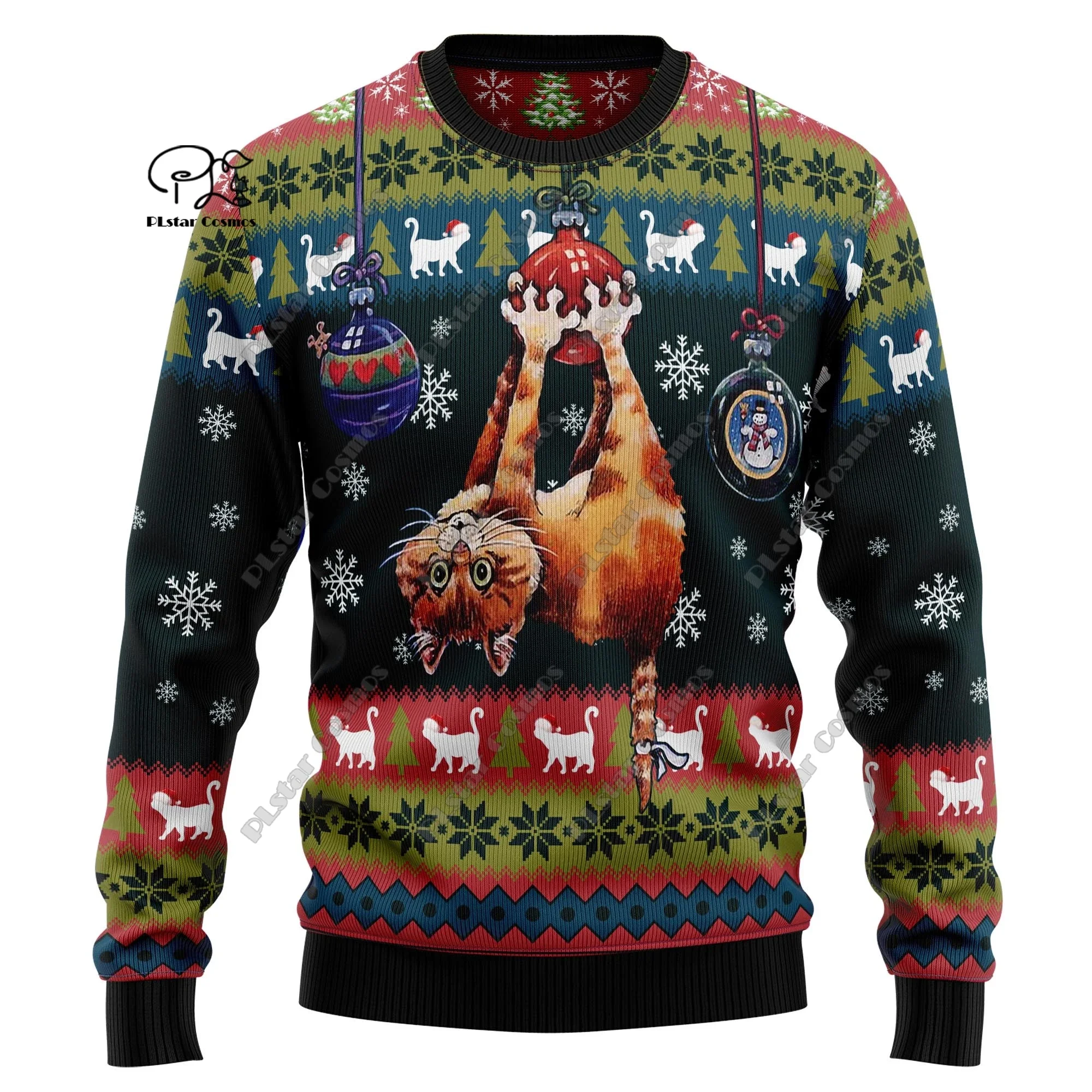 

New 3D Printed Animal Custom Series Cute Christmas Pattern Ugly Sweater Street Casual Winter Sweatshirt S-33