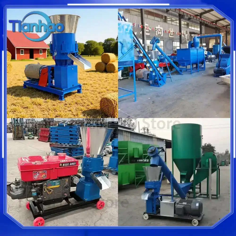 Feed Pellet Machine for Soybean Meal and Wheat Bran for Livestock and Poultry Farming and Aquaculture Feed Pelletizer for