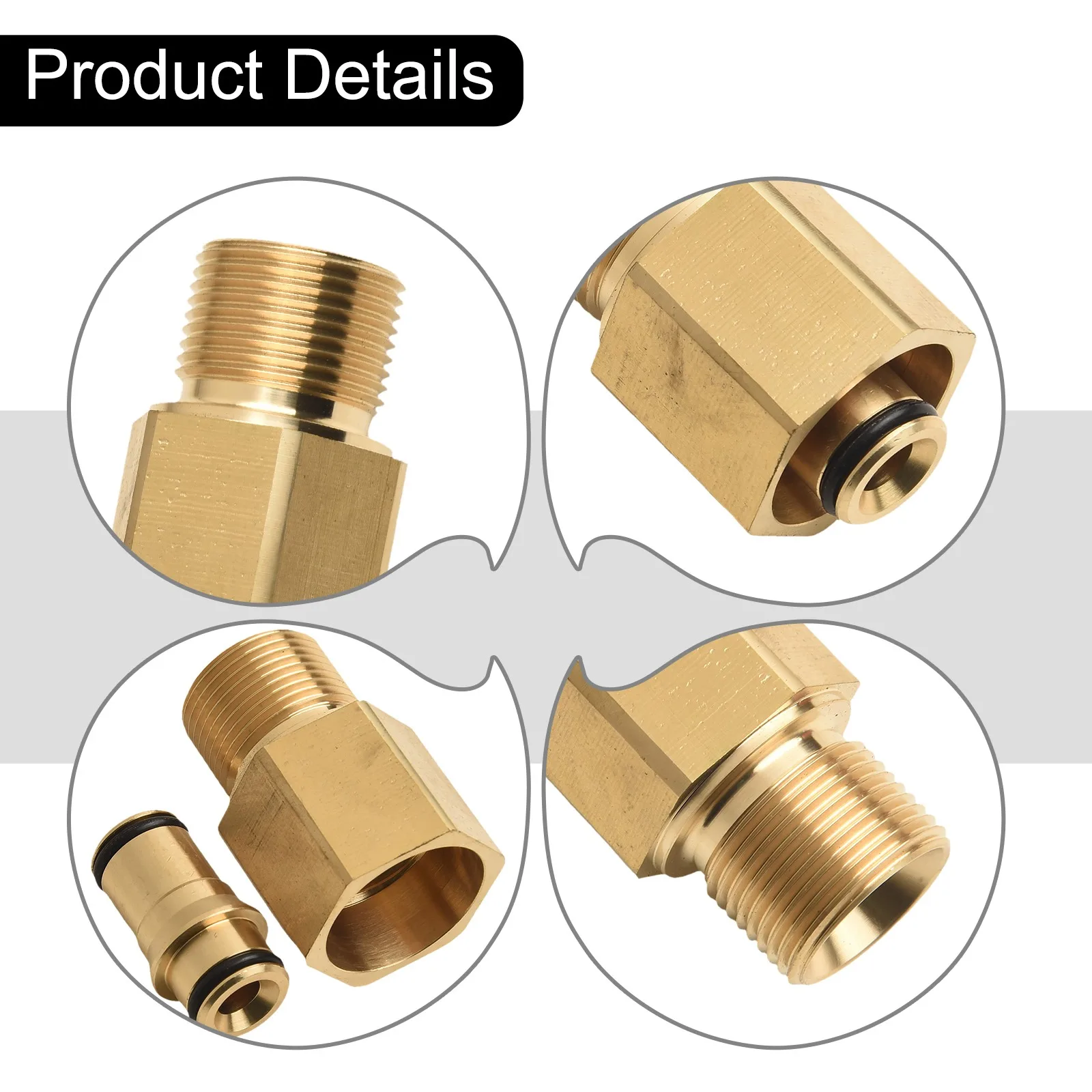 

For High Pressure Cleaning Pressure Washer Coupler High Pressure Hose Adapter Quick Connector Compact Size Reliable Hose Fitting