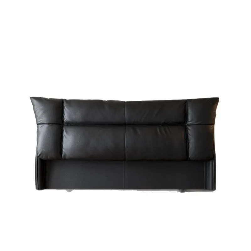 The first layer of real cowhide, high-end luxury bedside soft bag, solid wood backrest single purchase, modern simple bedroom ta