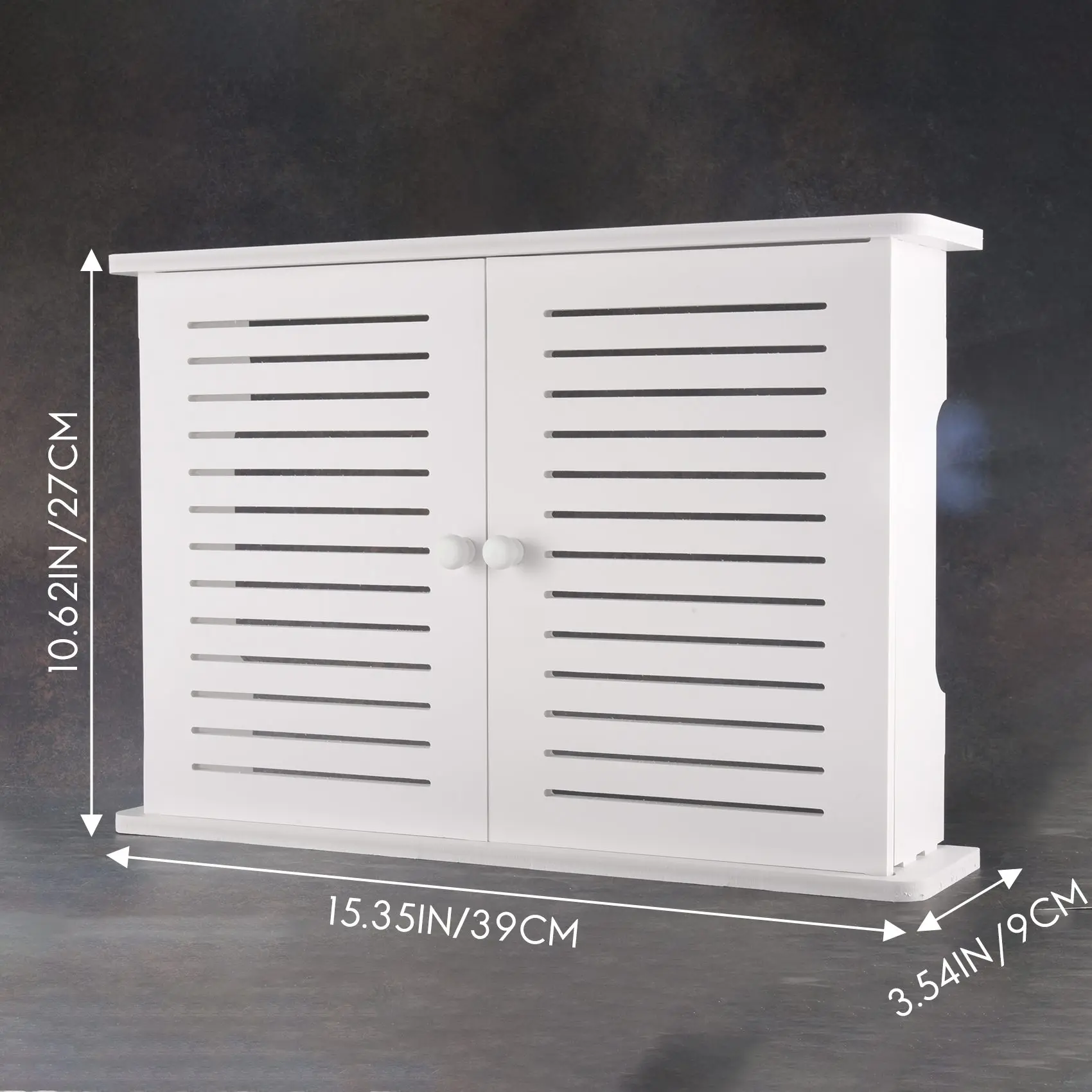 

HOT!Wireless Wifi Router Storage Boxes Wooden Box Cable Power Plus Wire Bracket Wall Hanging Plug Board Storage Shelf S
