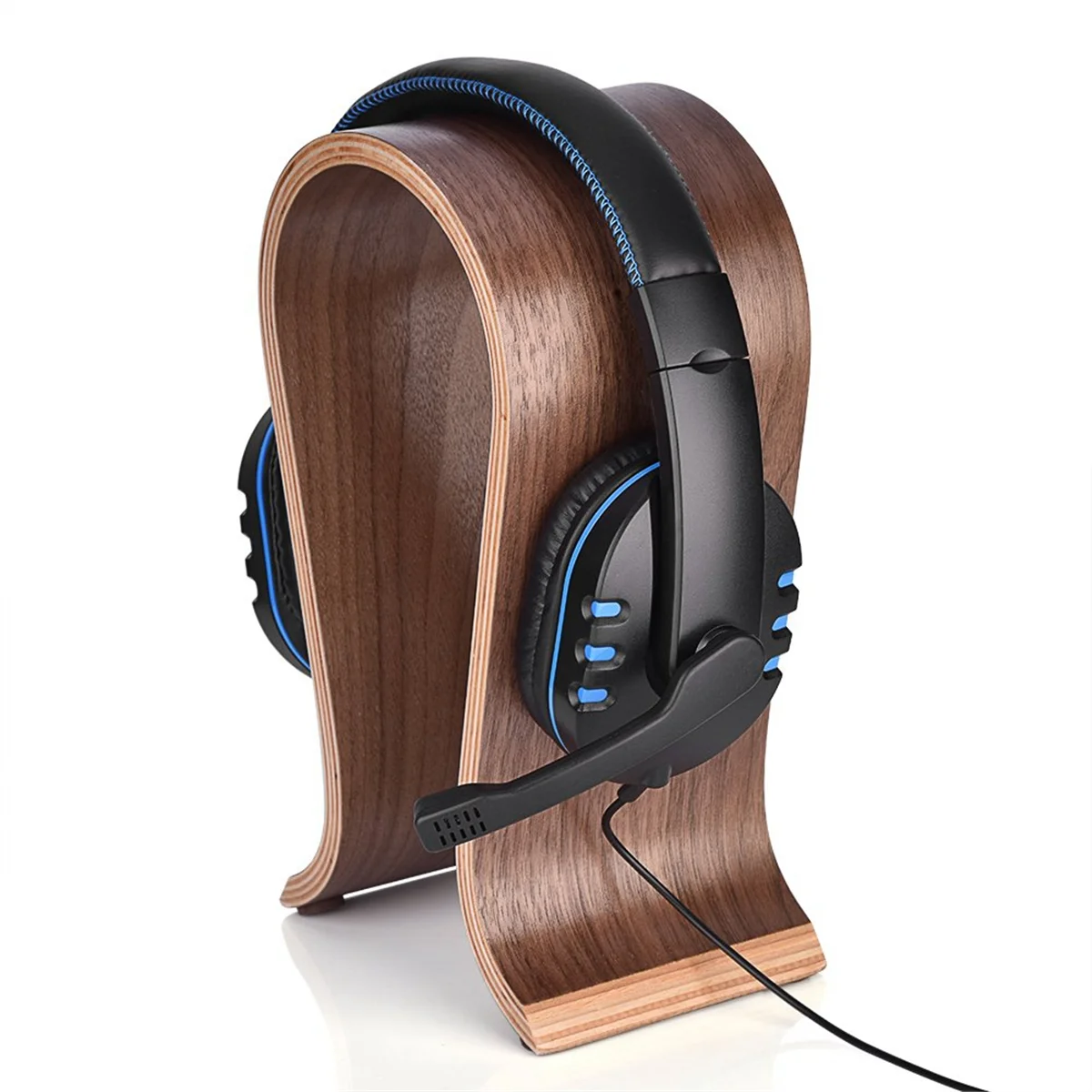 Supporto per cuffie a forma di A57G-U, supporto per cuffie in legno Gancio per espositore per cuffie da scrivania, per cuffie on-ear