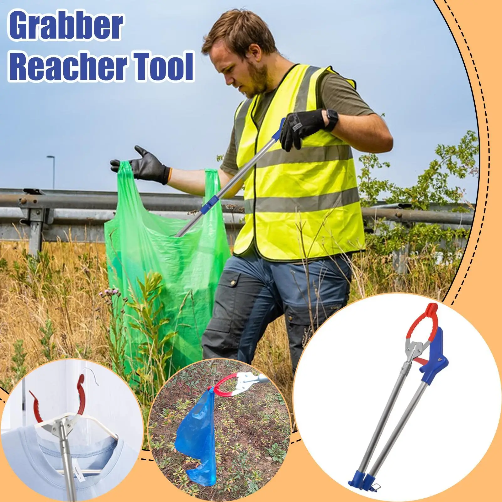 أداة المنتزع من سبائك الألومنيوم خفيفة الوزن وقابلة للطي لمستلزمات الحدائق أداة المنتزع لتنظيف قواطع المنزل لكبار السن #1