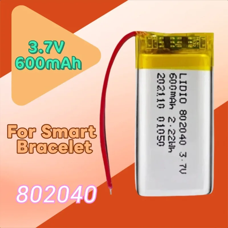 

802040 Battery 3.7V 600mAh for Smart Bracelet Audio Speaker Handheld Fan Cell