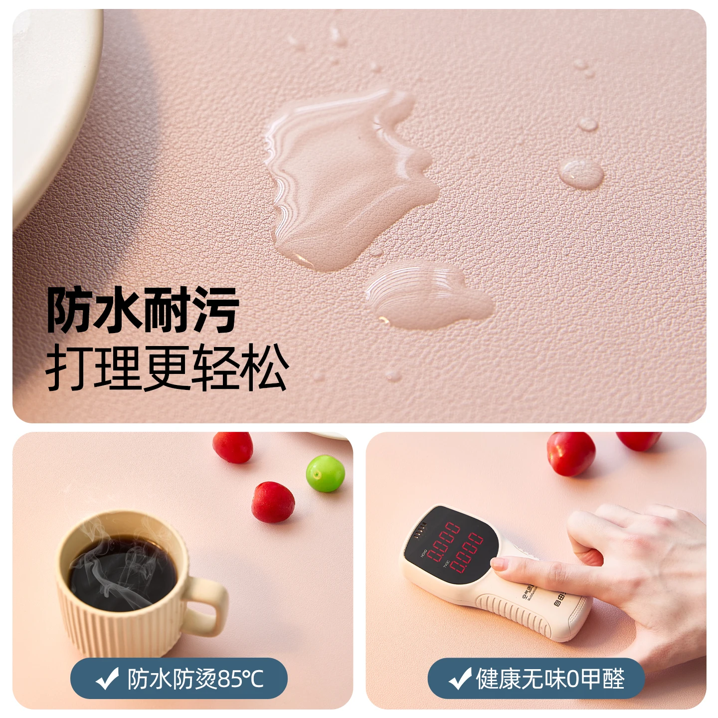 Large PU Leather Desk Mat 40x80cm Waterproof Thickened Office Desk Pad with Stitched Edges Non Slip Base and Custom Logo Option