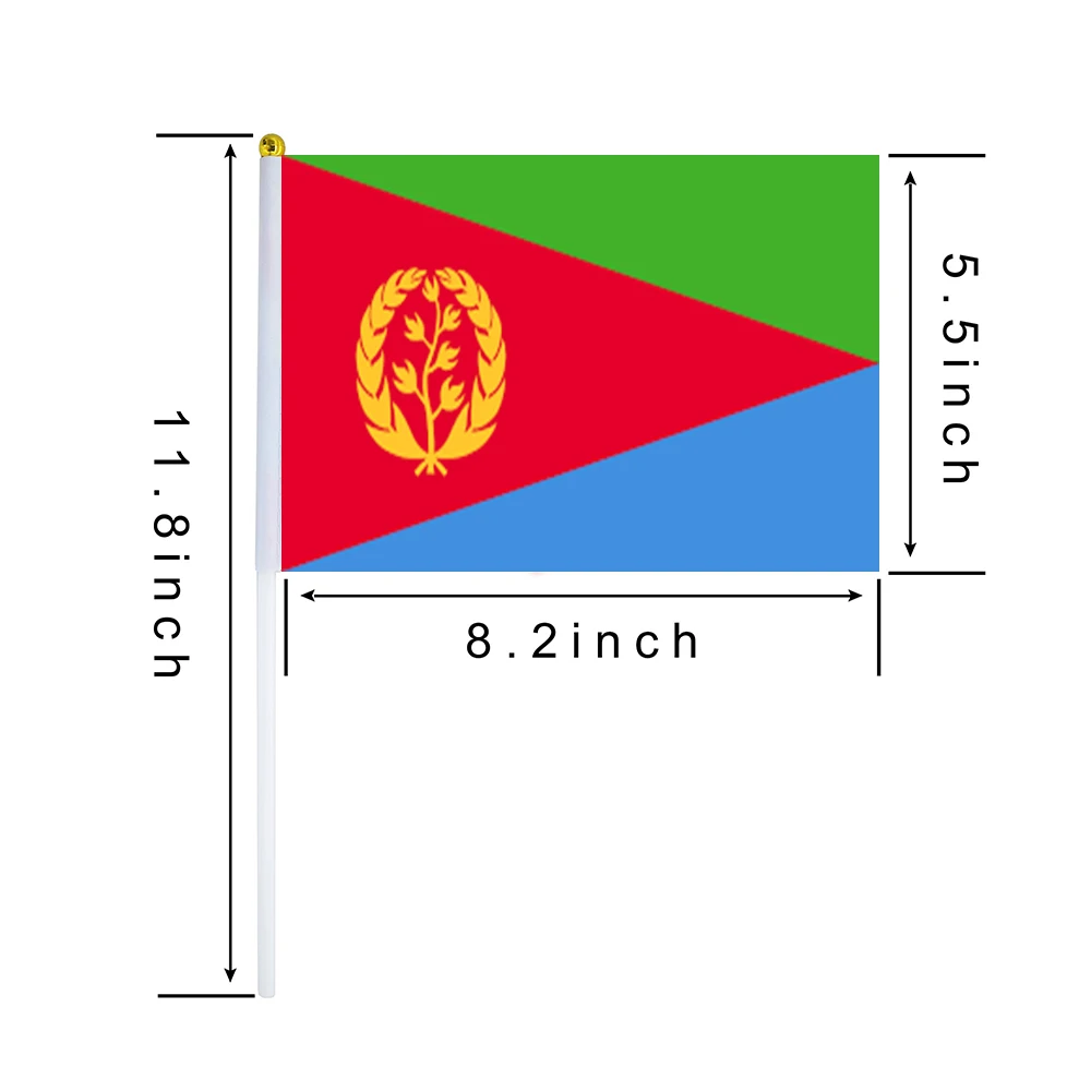 Directly Delivery 10 pcs 100% Polyester eritrea eritrean hand flags