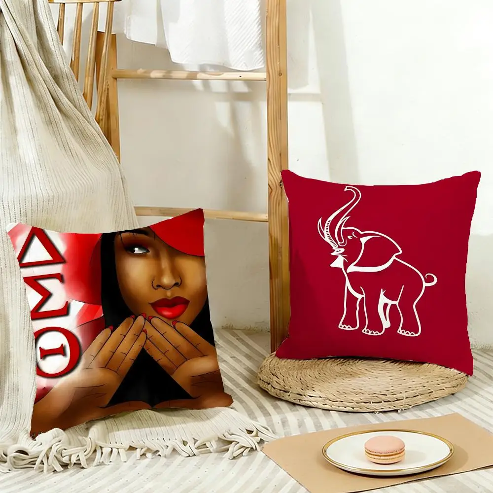 Cultural Fraternity D-Delta Sigma Theta Cushion Cover Cozy Pillowcase Holiday House Interior Sofa Bedroom Accessories