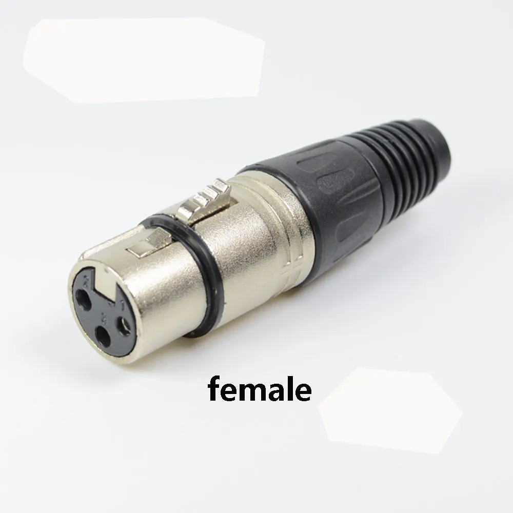 2 Pairs XLR DMX 3 Pin Male Female Microphone Audio Cables Plug Connectors MIC Snake Plug Cable Connectors