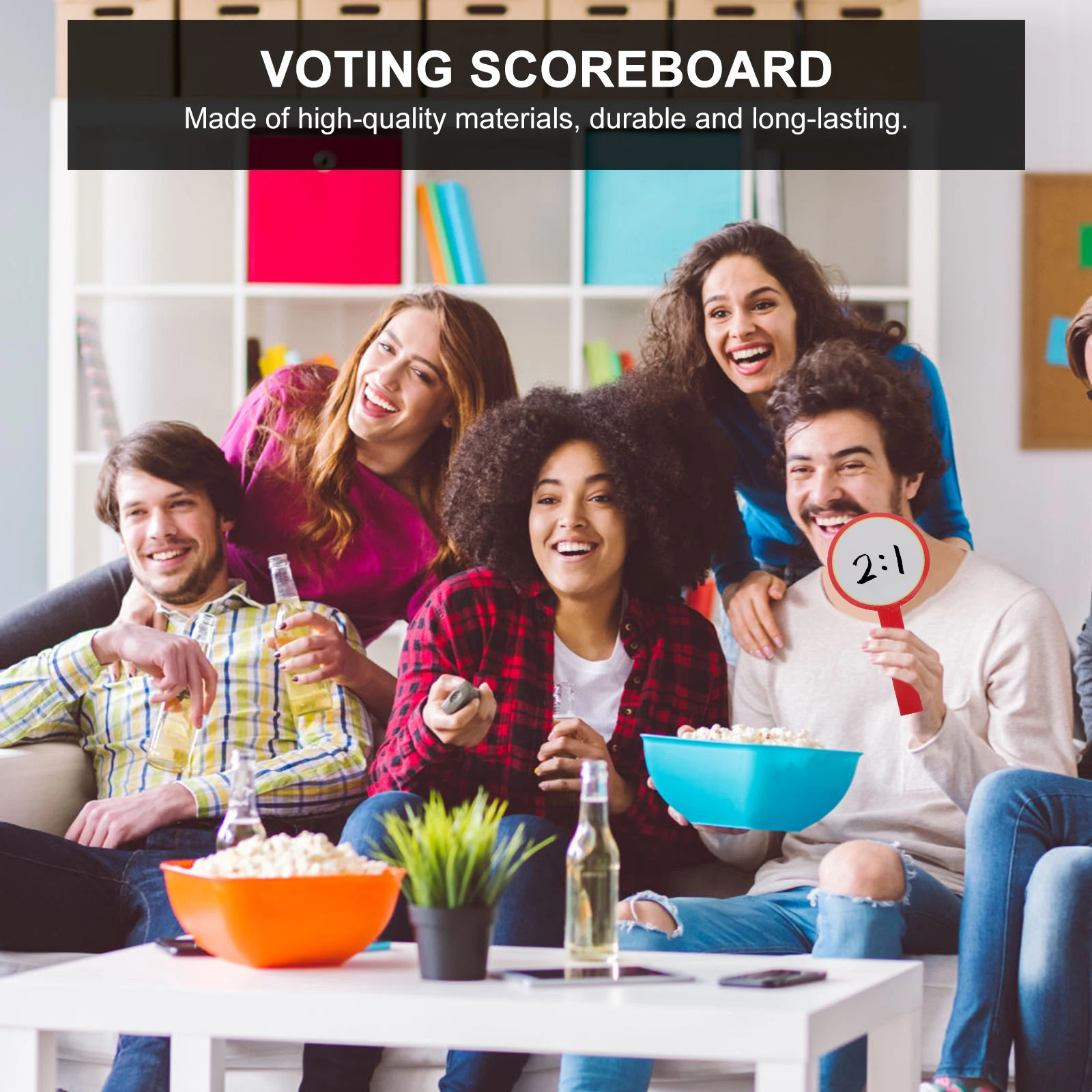 4pcs Scoreboard Paddle Blank White Dry Erase Handheld Mini Whiteboards Voting Signs Judge Cards Foam Material Easy Clean