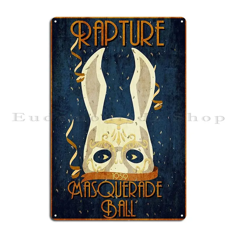 Rapture Masquerade Ball 1959 Sgrunfo Metal Sign Poster Wall Cave Wall Cave Garage Living Room Designing Tin Sign Poster