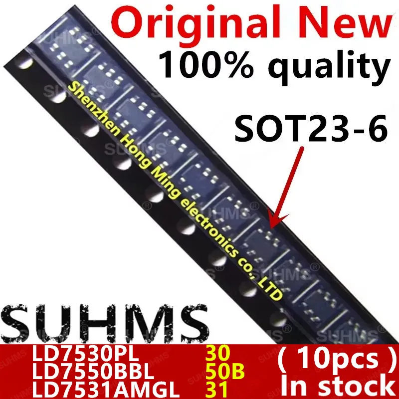(10piece)100% New LD7530PL LD7530 7530 30 LD7550BBL LD7550BB LD7550B LD7550 50B LD7531 LD7531AMGL LD7531A 31 31 SOT23-6 Chipset