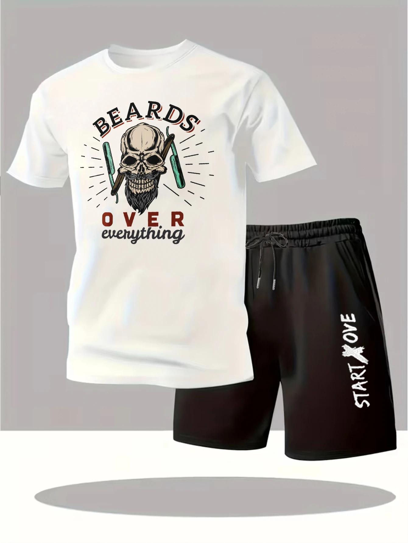 

Мужские комплекты 2025: Новинка! Модные графические принты, спортивные костюмы для мужчин, комплекты из толстовки и шорт, мужской спортивный костюм с коротким рукавом.