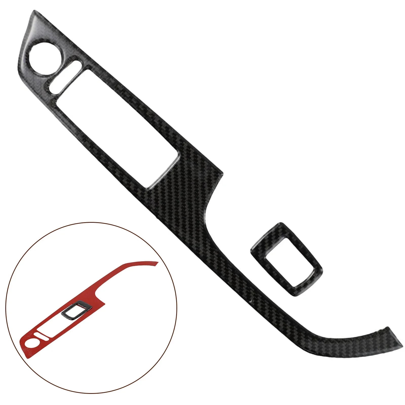 Real Carbon Fiber Door Switch Cover Trim for BMW 3 Series E92 Coupe RHD Waterproof Sunscreen High Temperature Resistance