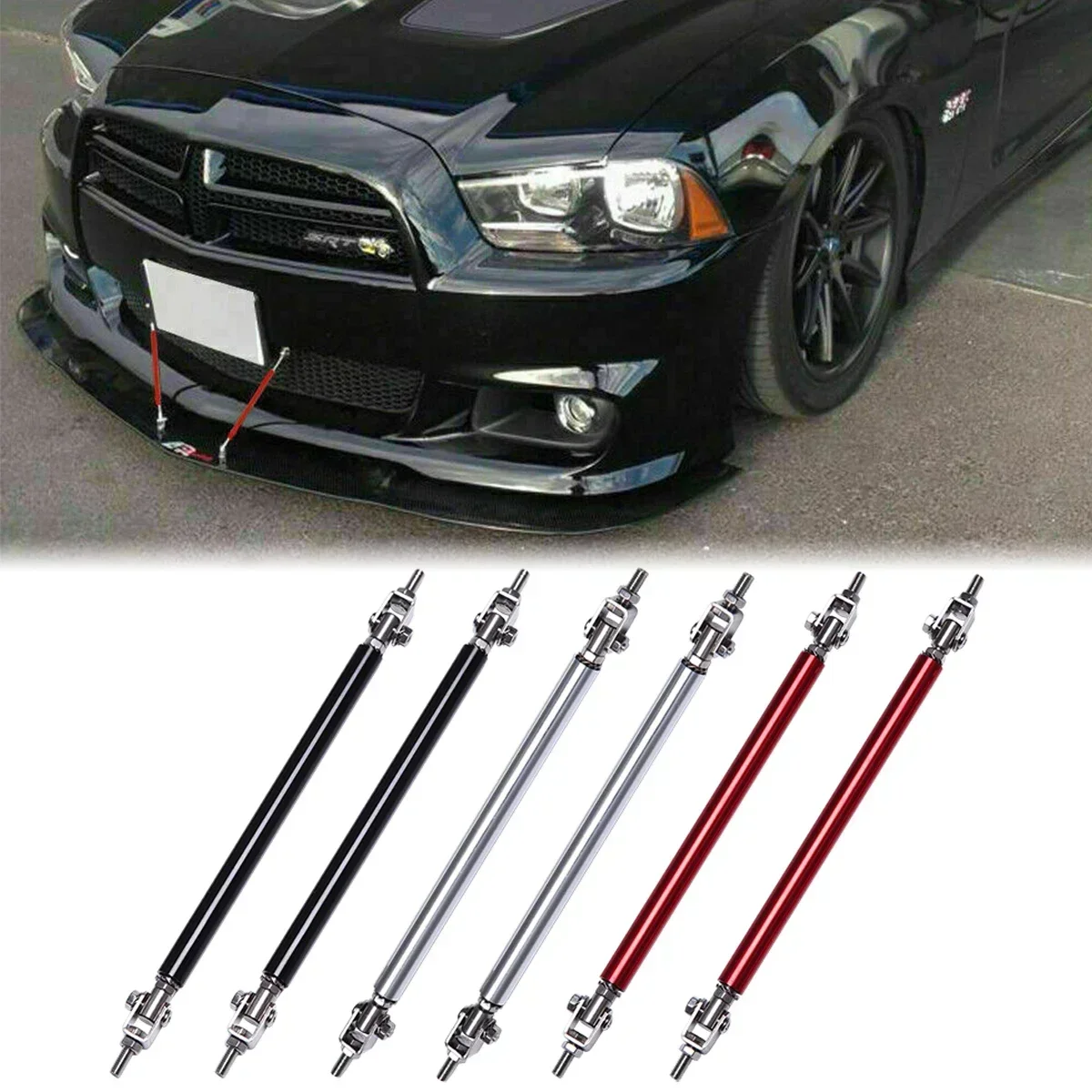 2PCS 15cm Universal Front Rear Bumper Strur Bars Splitter Spoiler Support Kit Pull Rod For Volkswagen VW CC Arteon 2019 2020