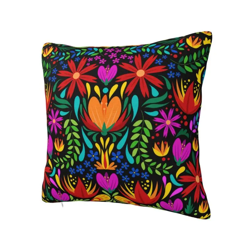 Colourful Floral Mexican Flowers Throw Pillow Case Home Decor Sofa Chair Cushion Cover Polyester Cozy Pillowcase Dakimakura