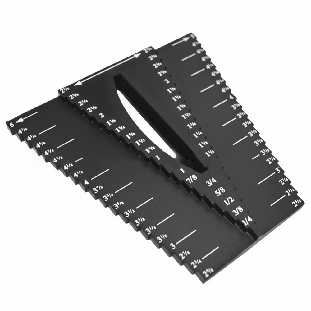 Plastic Scribing Ruler for Woodworking with Dual Function Caliper and Center Finder for Precise Layout and Marking