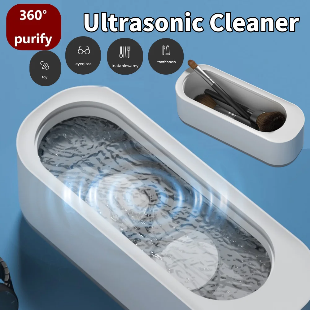 Ultrasonic Cleaning Machine Jewelry Eyeglasses Watches Cleaner USB Rechargeable Cleaning for Pacifier Makeup Tool Eyeglasses
