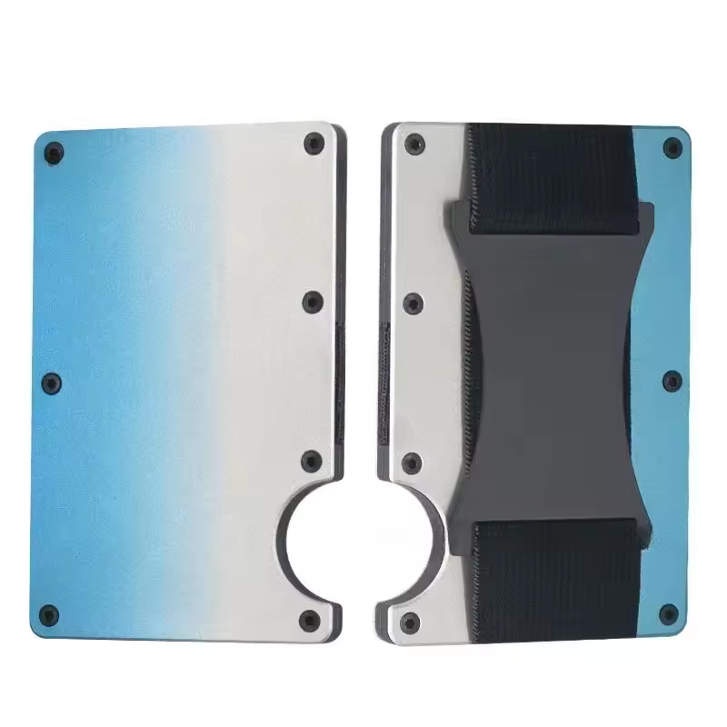 Forged Carbon Fiber Minimalist Slim Smart Wallets for Men Cashback Credit Card Holder Luxury Aluminium Wallet Rfid Money Clip - Image 8