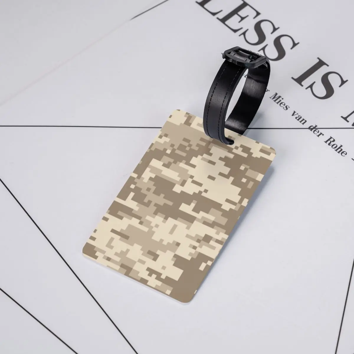 Desert Digital Camo bagaglio Tag per valigie Fashion Multicam Military Camouflage bagaglio Tag Privacy Cover ID Label