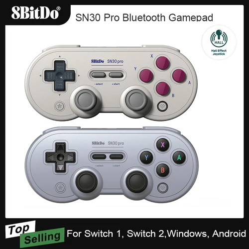 Imagen 1 del producto 8BitDo SF30 Pro SN30 Pro Gamepad inalámbrico Bluetooth para Nintendo Switch 2 controlador Joystick para Windows Android macOS Steam