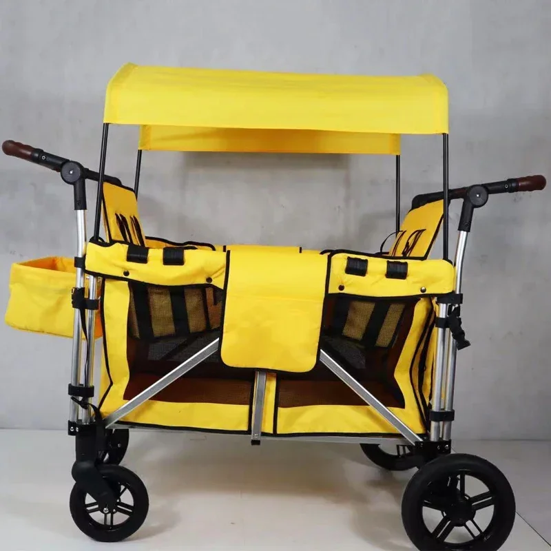 4 Passenger Push Pull Twin Double Stroller Wagon with Adjustable Handle Bar Adjustable Handle Bar Adjustable Handle Bar