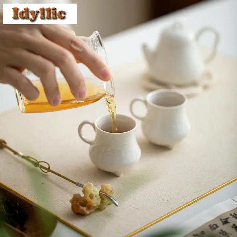 2 قطعة/الوحدة الرماد النباتي ترايبوديا فنجان الشاي خمر وعاء الشاي عينة فنجان الشاي تذوق كوب شخصي Jianzhan ماستر كوب حفل الشاي 50 مللي