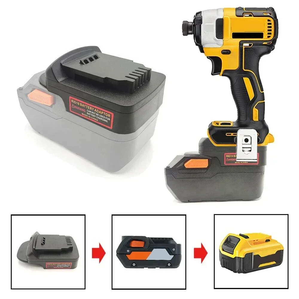 محول بطارية لأدوات ديوالت لبطاريات ليثيوم RIDGID/AEG 18 فولت لبطاريات أدوات الطاقة ديوالت 18 فولت 20 فولت DCB