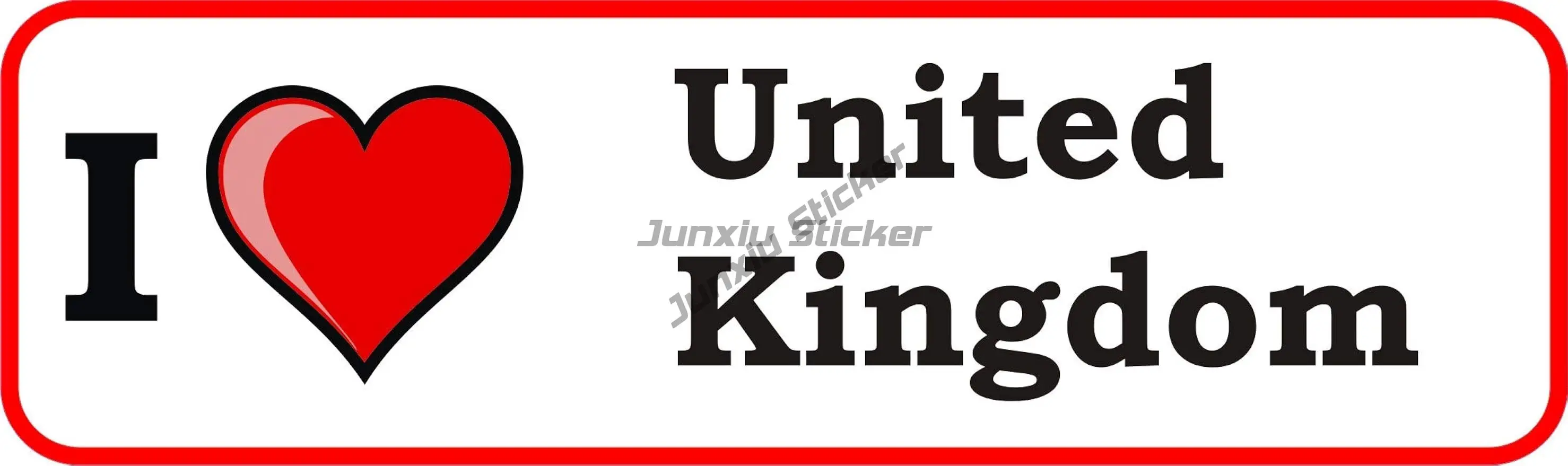 I Love United Kingdom Vinyl Waterproof Sticker Off Road Accessories 4x4 Auto Tuning Motorcycle Motorcycles Campers Car Stuff