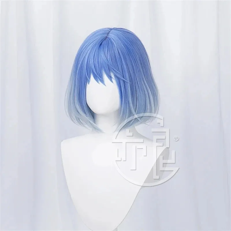 CyPresale لعبة LOL Irelia شعر مستعار تأثيري 35 سنتيمتر التدرج الأزرق اللون المرأة تأثيري الباروكات مقاومة للحرارة الشعر الاصطناعية #5