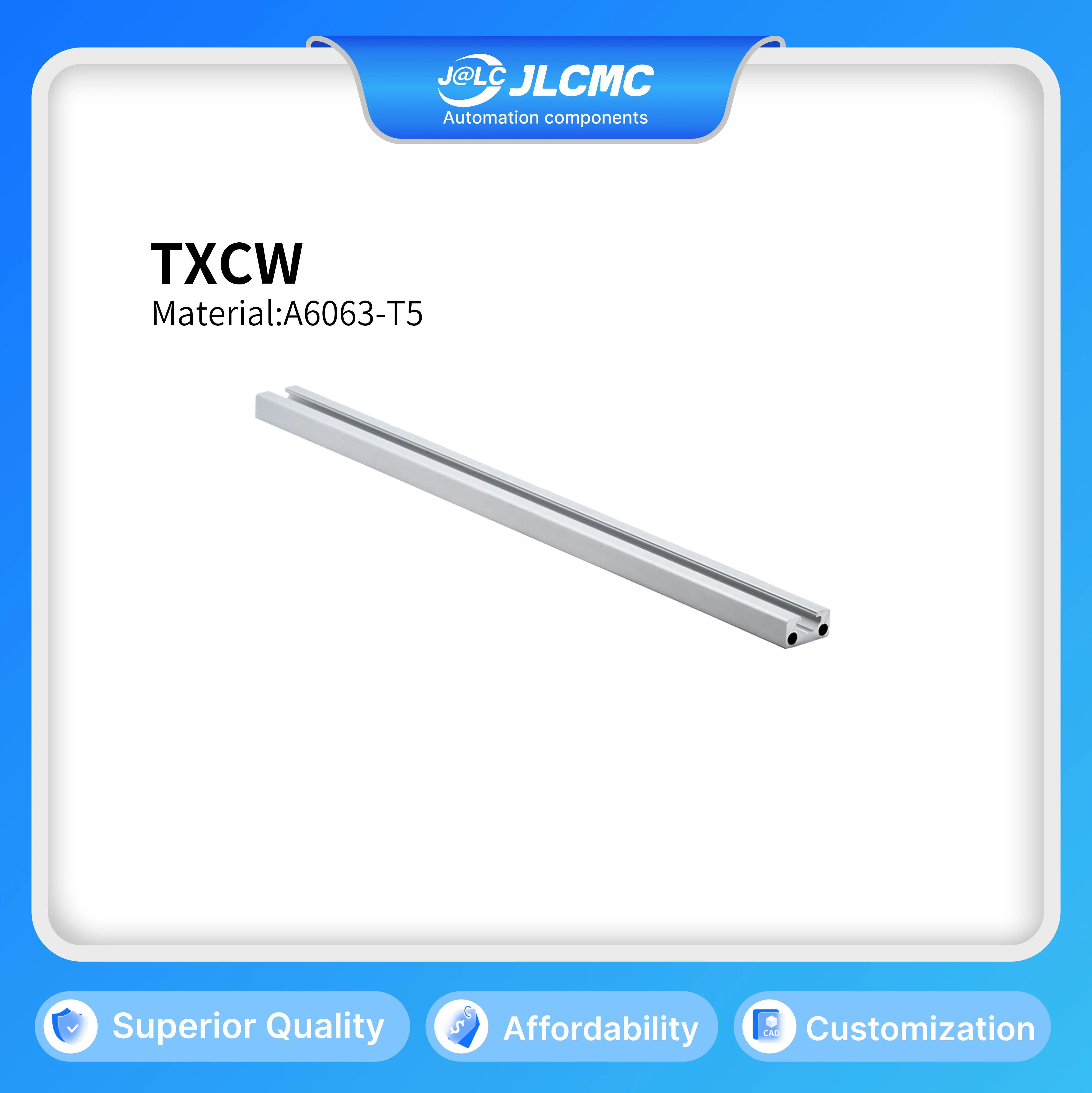1020 Aluminum Profile Extrusion 6mm slot width 50mm-950mm Length Linear Rail For DIY 3D Printer Workbench CNC Custom Available