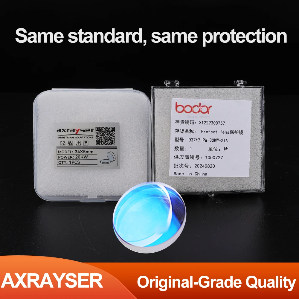 Praylee Original Bodor Laser Protective Windows 27.9x4.1 34x5 37x7 High-purity Fused Silica Bodor Raytools BOCHU Protective Lens
