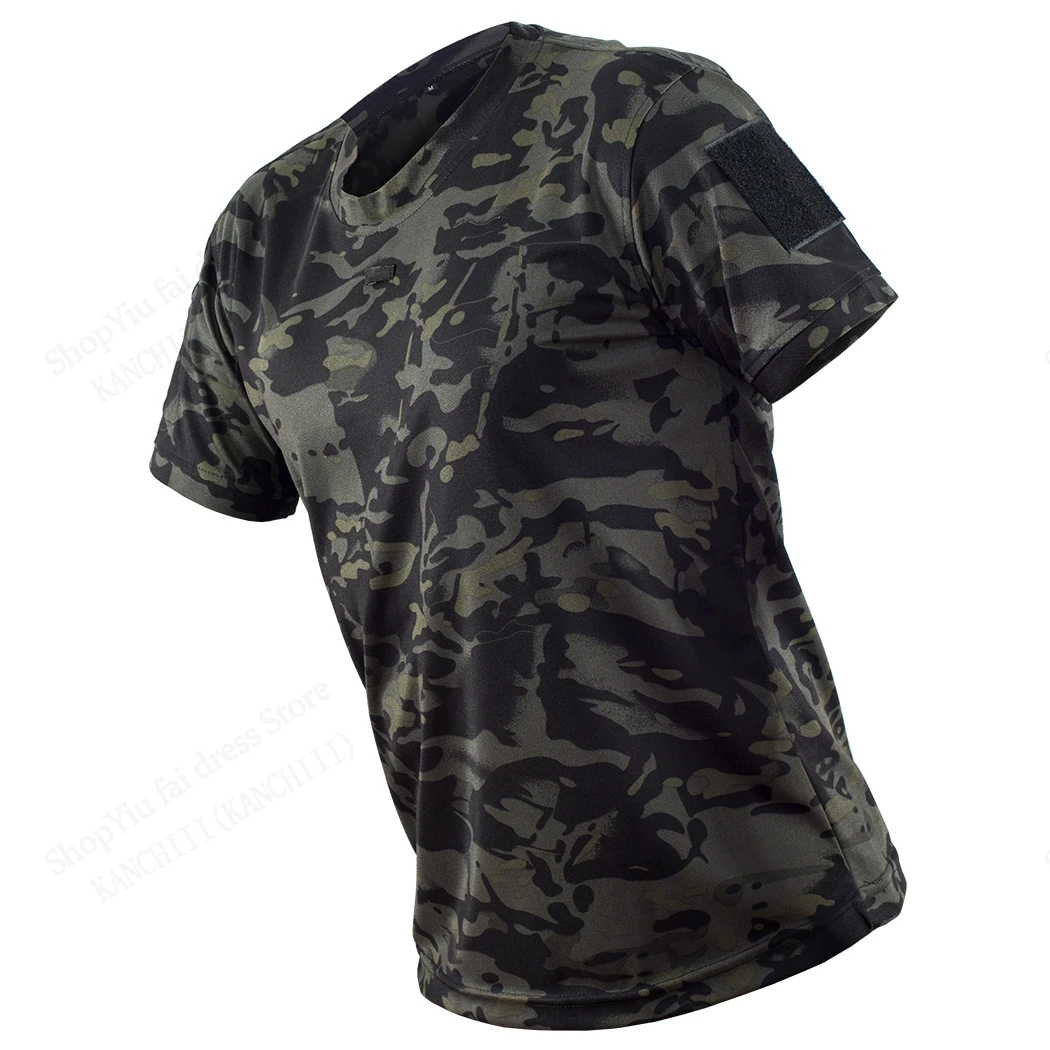 Camo T-shirt Camouflage tactique impression 3d T-shirt hommes mode décontracté col rond manches courtes T-shirt vêtements de sport en plein air hauts T-shirt femmes