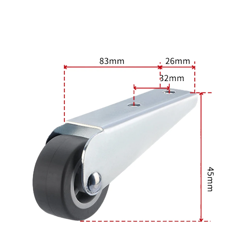 1pc Möbel Caster Teleskop Mobile Räder Weiche Gummi Lenkrolle Roller Rad Für Plattform Trolley Zubehör Möbel